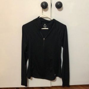 Black half zip Active top